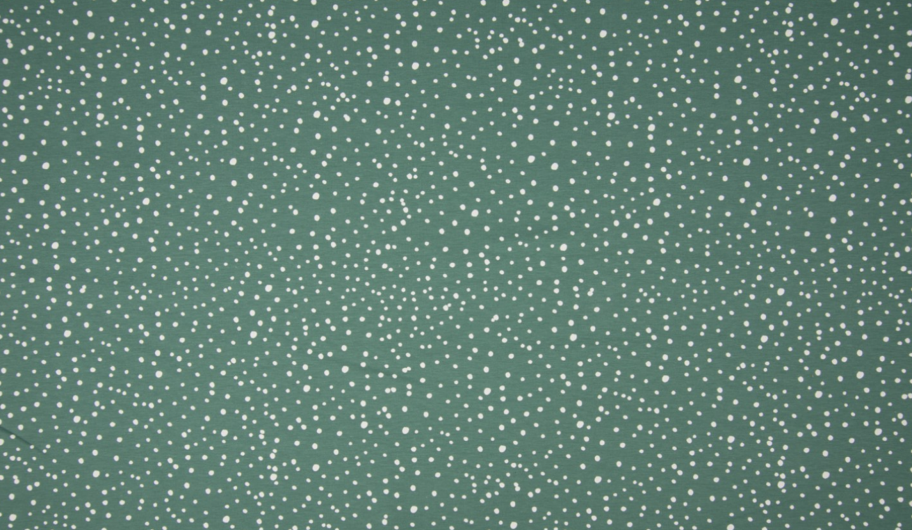 Baumwolle Popeline Love Dots - Altgrün